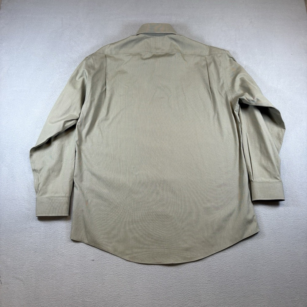 Jos A Bank Traveler Dress Shirt Mens 15.5 33 Green 100% Cotton Button Front - Picture 2 of 8